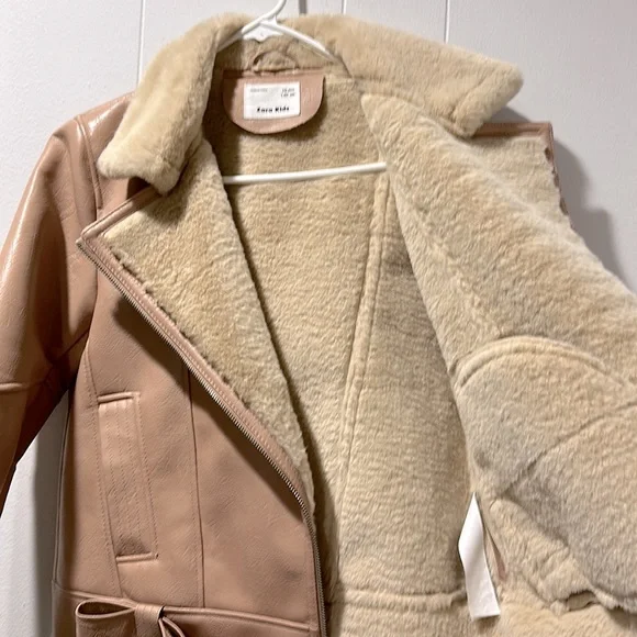 Zara Girls Youth Size 10 Leather Jacket - Picture 9 of 10